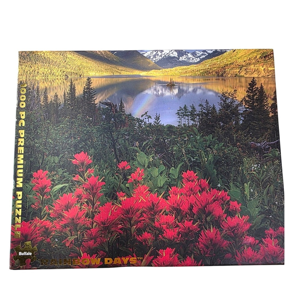 Buffalo Games Rainbow Days 1000 Piece Jigsaw Puzzle Landscape Gold Foil S4
